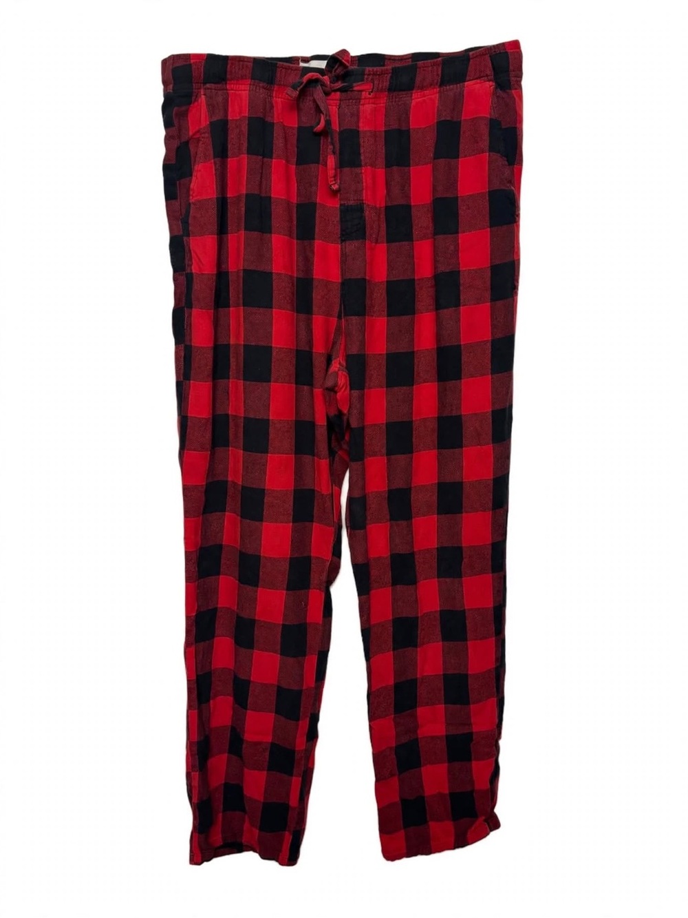 Old Navy Plaid PJ Bottoms Red/Black/White Size Xl Pocketed Drawstring Mens